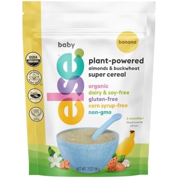 Else Nutrition Super Cereal For Babies 6 mo+, Clean Label Project Purity Award, Made With Real Whole Foods for a Nutritionally Balanced Meal For Your Growing Baby, 228 gram (Banana)