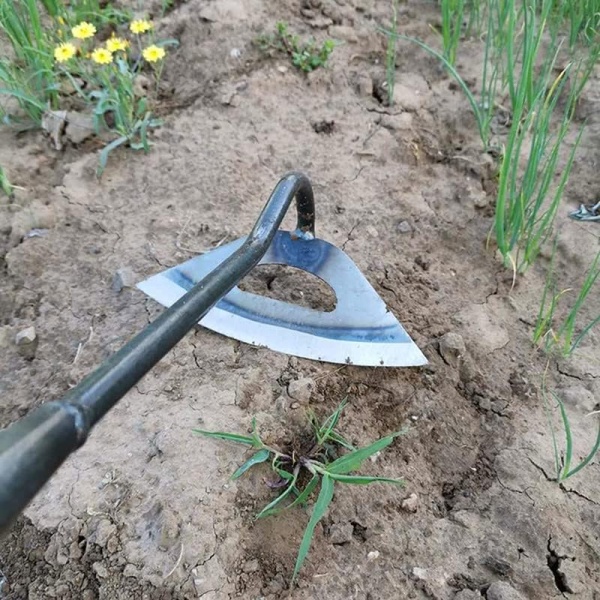 Garden Hoes - All-Steel Hardened Solid Hoes for Weeding, Garden Edger Weeder, Easy Weeding and Soil Loosening, Garden Weeding Hoe Tool, Durable and Efficient Hand Tool - 1 Pack