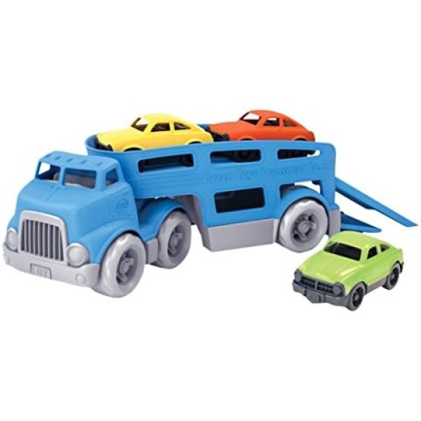 Green Toys CCRB-1237 Car Carrier Vehicle Set Toy, Blue