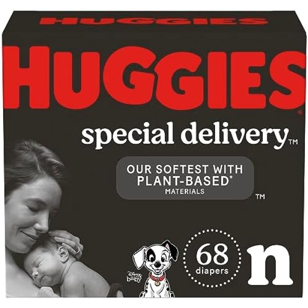 Huggies Special Delivery Hypoallergenic Baby Diapers, Size Newborn, Giga Pack, 68ct