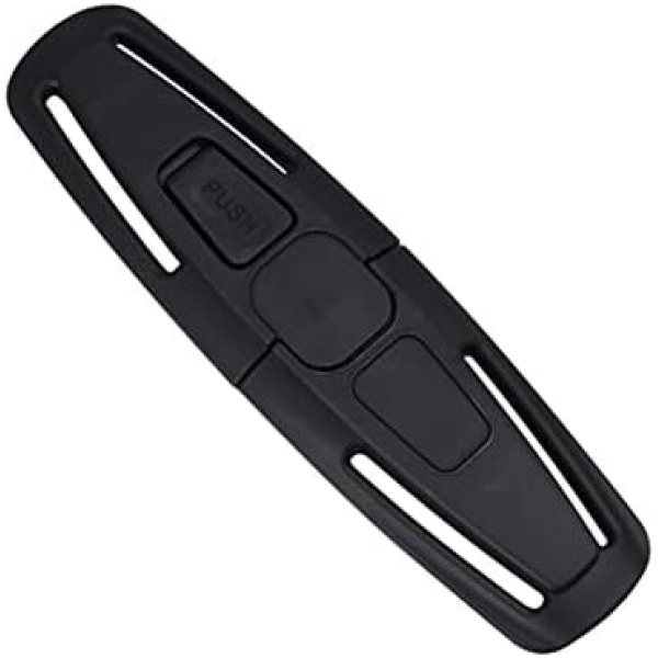 IMIKEYA Car Seat Belt Clips Plastic Car Seat Buckle Side Release Buckles Nylon Belt Clip for Baby - Black