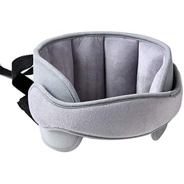 Inchant Toddler Car Seat Head Support, Kids Car Head and Neck Protector, Comfortable Sleep Strap with Adjustable Belt, Baby & Child Travel Accessories(Grey)