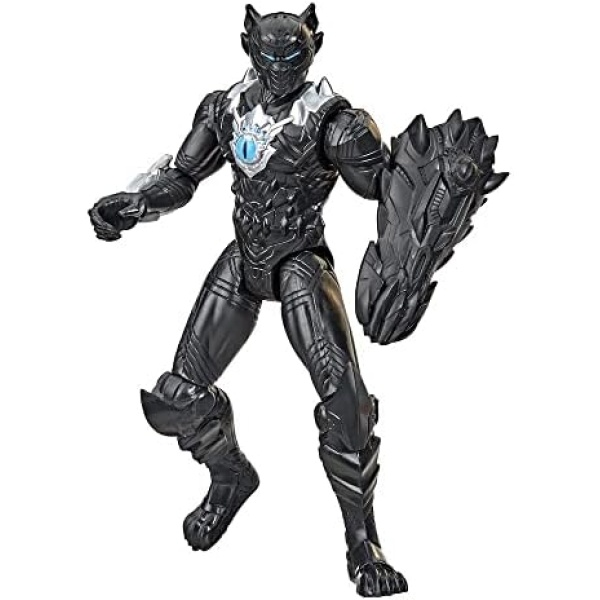 Marvel Avengers Mech Strike Monster Hunters Black Panther Toy, 6-Inch-Scale Action Figure with Accessory, Marvel Toys for Kids Ages 4 & Up, Multicolor, F4426