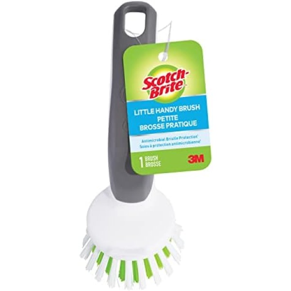 Scotch-Brite Little Handy Scrubber, Compact, Non Scratch Bristles, Scrub Brush