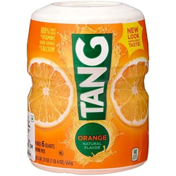 Tang Orange Powdered Drink Mix (Makes 6 Quarts), 20-ounce Canister (2-pack)