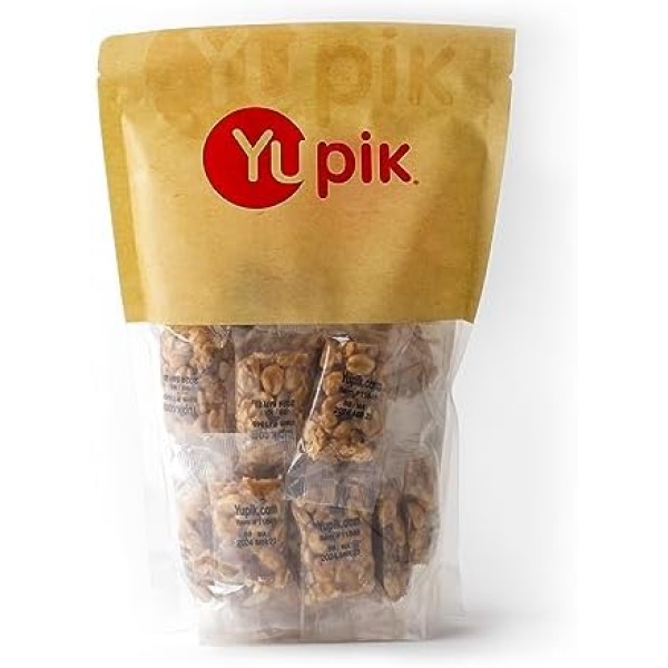 Yupik Sweet & Salty Mini Bars, 454 g, Individually WrappedHealthy Snack, Nut Bars, Crunch Bars, Gluten-Free with Peanuts, Honey, Peanut butter, Crispy Brown Rice, Almonds, Snack On the Go