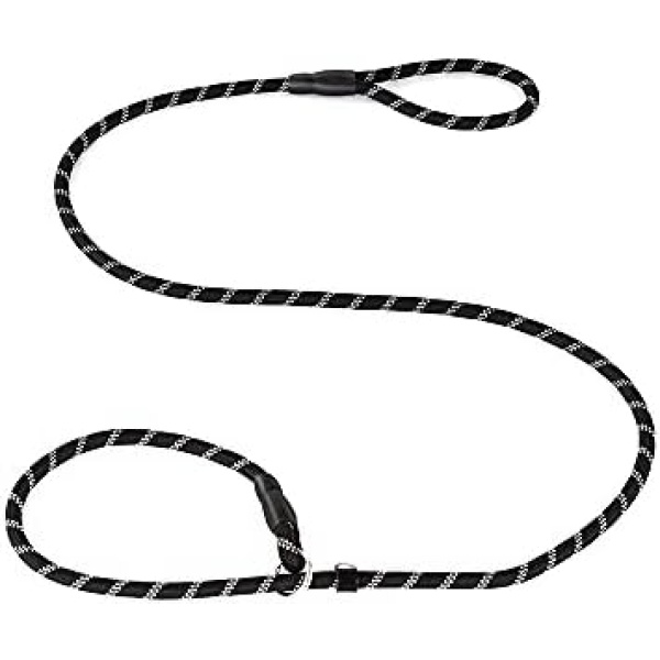 6ft Heavy Duty Rope Dog Leash, Slip Dog Lead for Medium and Large Breed Dogs, Highly Reflective Heavy Duty Training leashes