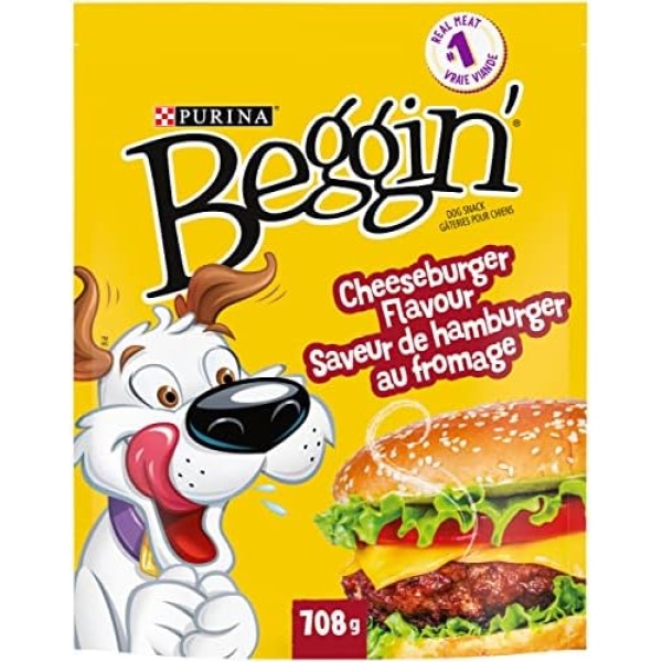 Beggin' Strips Dog Treats, Cheeseburger Flavour Dog Snacks - 708 g