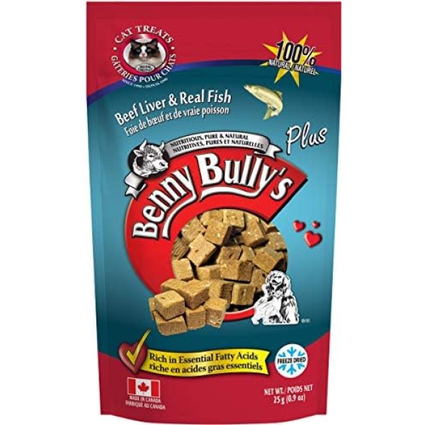 Benny Bullys 776310547152 Plus Whitefish Beef Liver Cat Treats, 25g, Entry