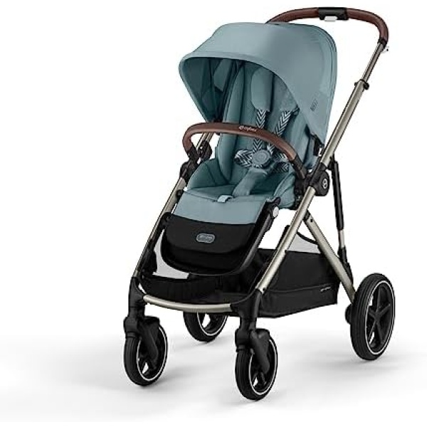 Cybex Gazelle S 2 Stroller – Taupe Frame with Sky Blue Seat