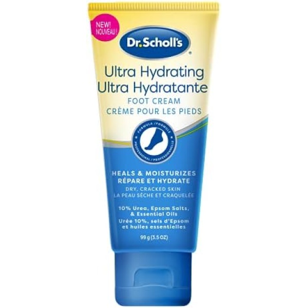 Dr. Scholl's (DRSC1) Ultra Hydrating Foot Cream, Heals and Moisturizes Dry, Cracked Skin, 100 grams