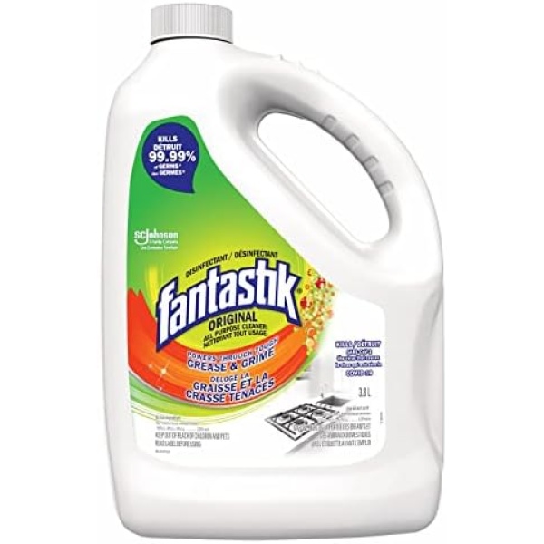 Fantastik All Purpose Disinfectant Spray, Bathroom and Kitchen Cleaner that Kills Up to 99.99% of Germs, 3.8L