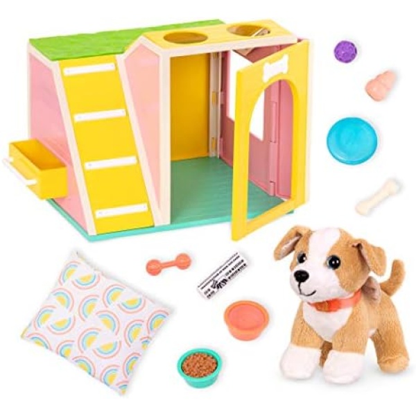 Glitter Girls Dolls by Battat – Dog House Playset & Plush Puppy Chihuahua – 14-inch Doll Accessories for Kids Ages 3 and Up – Children’s Toys, GG57205C1Z