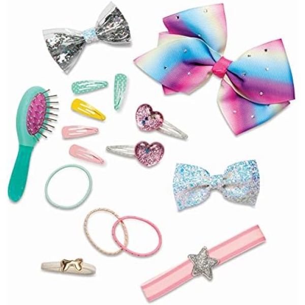 Glitter Girls – Hair Styling Set – Rainbow Hair Bows – Hair Clips & Elastics – 14-inch Doll Accessories – 3 Years + – GG Hair Play Set