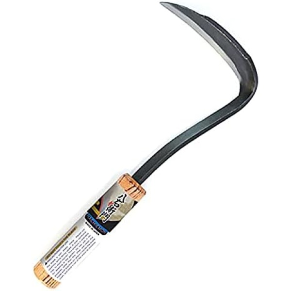 H0MEii-T Japanese Weeding Sickle,Very Sharp Edge Quick Work,Weeding Tool Manual Weeder,Sickle Garden Tool for Yard Gardening Tool (Beige-A)