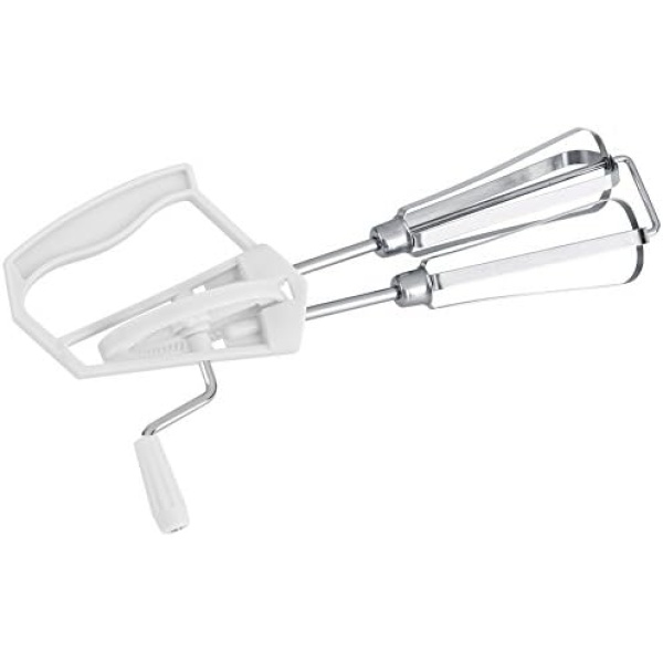 Hand Crank Egg Beater $5.22 + Egg Beater, Stainless Steel Hand Whip Whisk Beater Mixer Cooking Tool Kitchen(White)