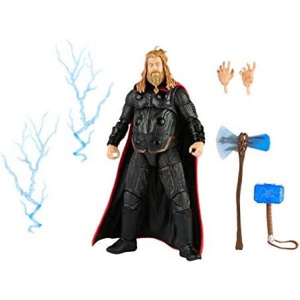 Hasbro Marvel Legends Series 6-inch Scale Action Figure Toy Thor, Infinity Saga Character, Premium Design, Figure and 5 Accessories