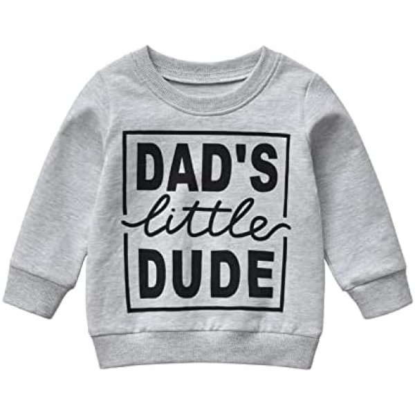 Infant Baby Boy Clothes Pullover Toddler Kids Sweatshirt Letter Print Sports Long Sleeve Top