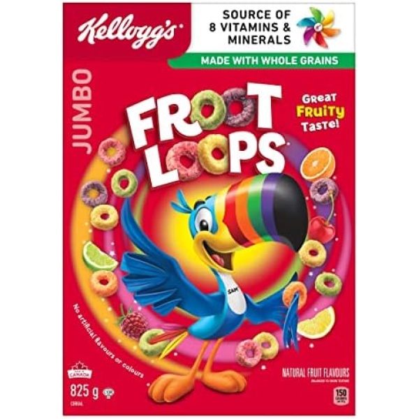 Kellogg's Froot Loops Cereal 825g Jumbo Size