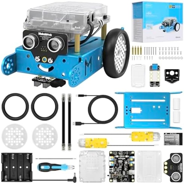 Makeblock mBot STEM Projects for Kids Ages 8-12, Coding Robot Kit Learning & Education Robot Toys Gift for Boys and Girls to Learn Robotics, Electronics and Scratch Arduino Programming While Playing