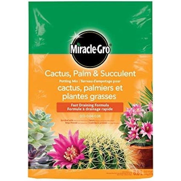 Miracle-Gro 73018010 Cactus, Palm and Succulent Potting Mix