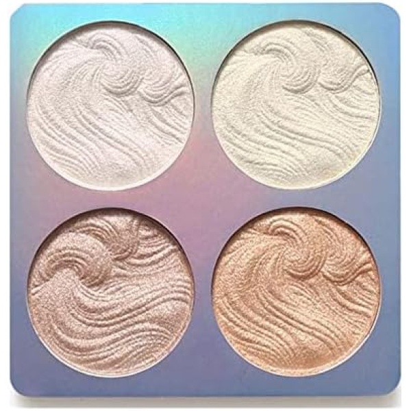 Mysense 4 Colors Shimmer Highlight Makeup Contour Palette,Shimmer Blush & Makeup Highlighter Powder Bronzer Palette,Highlighter Makeup iluminadores Illuminator,02 Palette