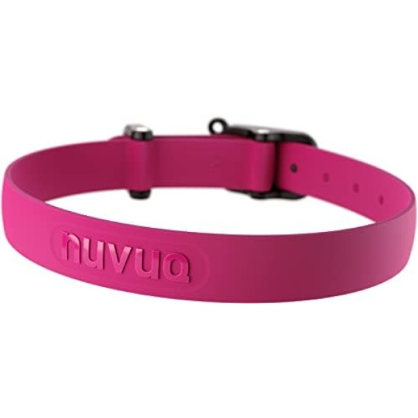 NUVUQ Waterproof and Durable Dog Collar, Comfortable, Soft and Lightweight Adjustable Collar for Active Dogs (Medium, Raspberry Pink)