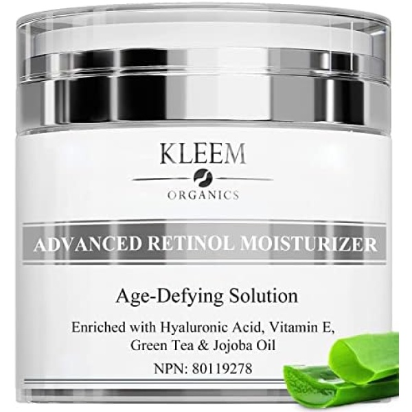 Retinol Cream for Face - Anti Aging Face Cream with Hyaluronic Acid & Vitamin E - Natural & Organic Anti Wrinkle Face Moisturizer for Women & Men to Reduce Wrinkles, Dark Spots, Fine Lines, Sun Damage