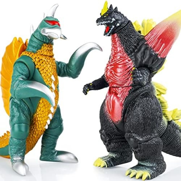 Set of 2 Godzilla Toys Space Godzilla vs Gigan, King of The Monsters Action Figures 11 inches Head to Tail, Toy Birthday Kid Gift, Carry Bag