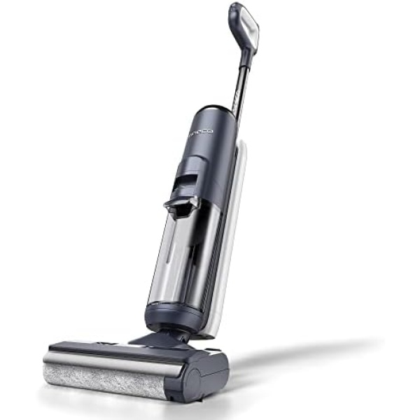 Tineco Floor ONE S5 Smart Cordless Wet-Dry Vacuum Cleaner and Mop for Hard Floors, Digital Display, Long Run Time, Great for Sticky Messes and Pet Hair, Space-Saving Design, Blue