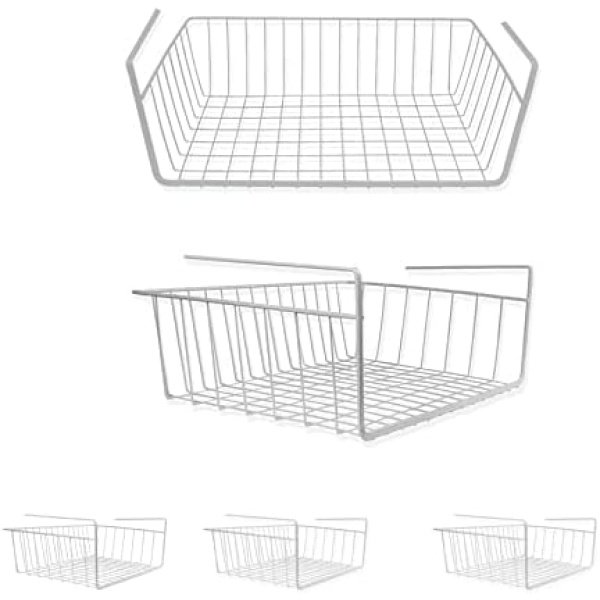 Under Shelf Storage Basket (3 pcs) | Wire Basket | Storage Basket | Fruit Basket | Home Organization Under Shelf Basket | Kitchen Storage for potatoes, Onions and Fruits | Hanging Baskets