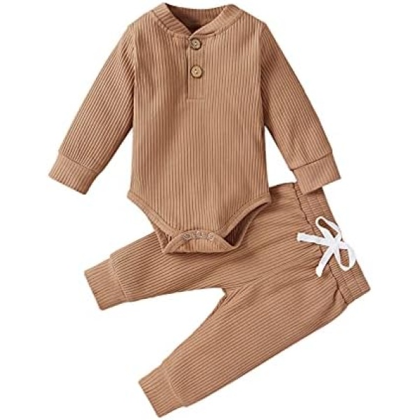 Xifamniy Newborn Baby Boy Clothes Outfit Long Sleeve Pant Sets