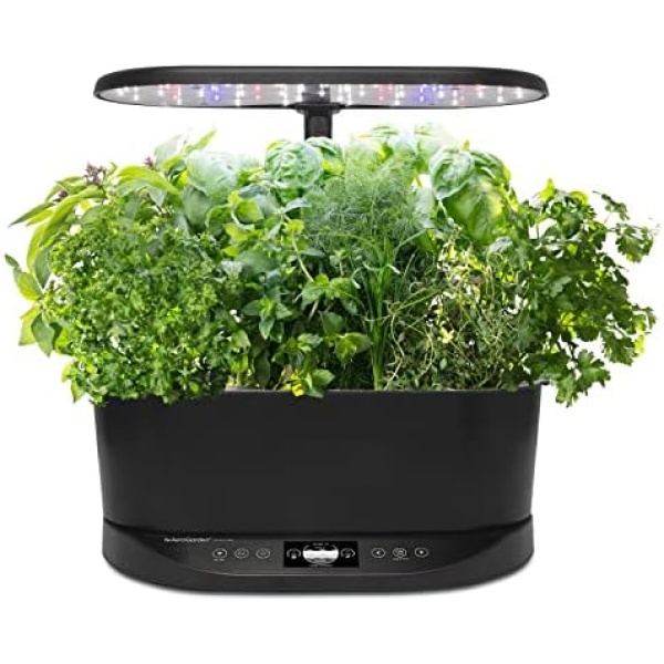 AeroGarden Bounty Basic - Indoor Garden with LED Grow Light, Black