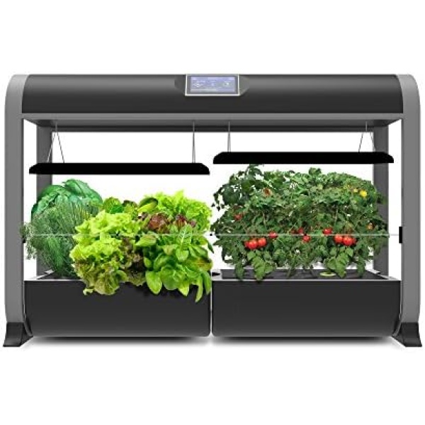 AeroGarden Farm 24Basic with Salad Bar Seed Pod Kit - Indoor Garden with LED Grow Light, Black