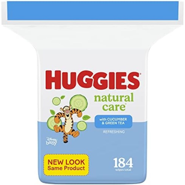 Baby Wipes, Huggies Natural Care Refreshing, SCENTED, Hypoallergenic, 1 Refill Pack, 184 Count