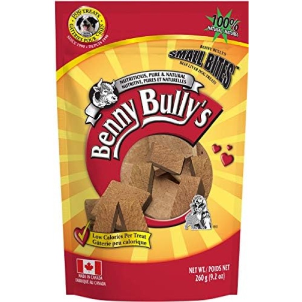 Benny Bullys 776310042220 Chops Small Bites Beef Liver Dog Treats, 260g, Economy