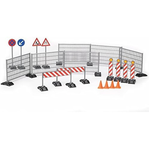 Bruder 62007 Construction Set: Railings, Site Signs and Pylons