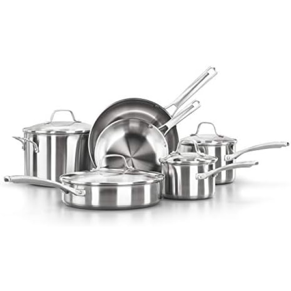 Calphalon Classic Stainless Steel Cookware Set, 10-Piece