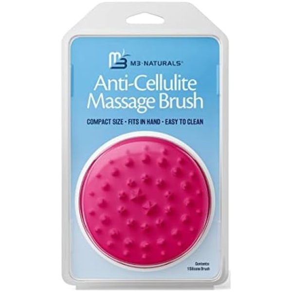 Cellulite Massager Brush | Anti Cellulite Silicone Body Scrubber - Skin Smoothing Tighten Tone Exfoliate & Firm Skin Use on Scalp Skin & Muscles | Handheld Body Scrub by M3 Naturals