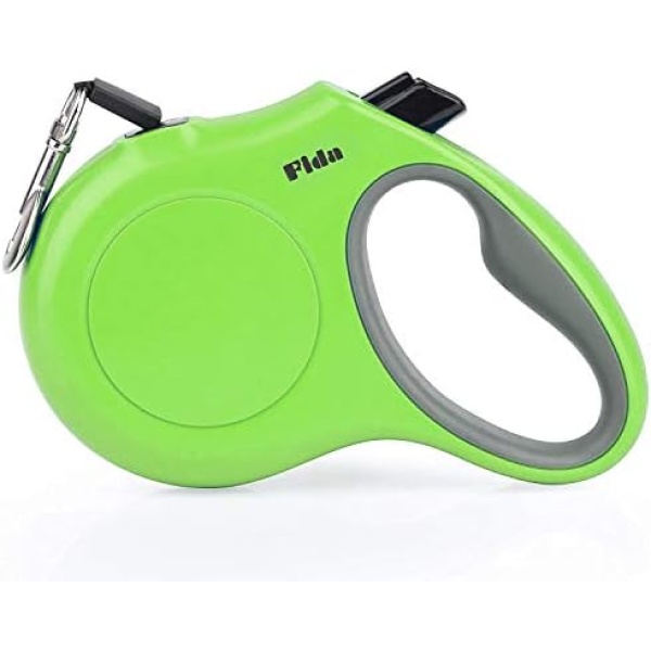 Fida Retractable Dog Leash, 10ft Heavy Duty Pet Walking Leash for X-Small Dog or Cat up to 18 lbs, Tangle Free. One-Hand Brake (X-Small, Green)