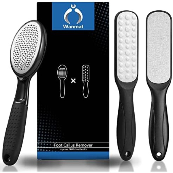 Foot Files Stainless Steel Pedicure Callus Remover For Feet Foot Scrubber Dead Skin Remover Professional Foot Care Black