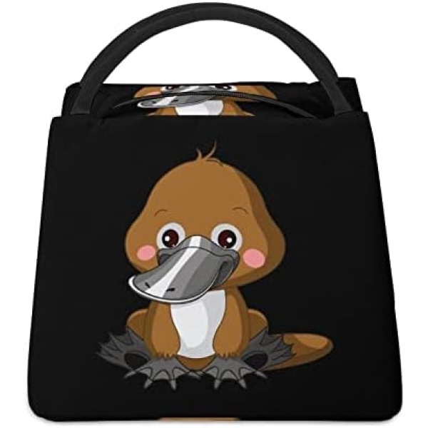 Fun Zoo Platypus Reusable Insulated Lunch Bag Thermal Lunch Tote Meal Box for Men Women Work Picnic Travel