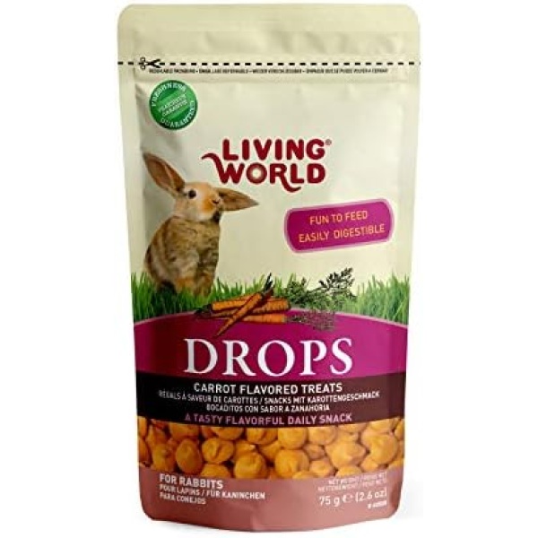 Living World Drops Rabbit Treat, 2.6-Ounce, Carrot