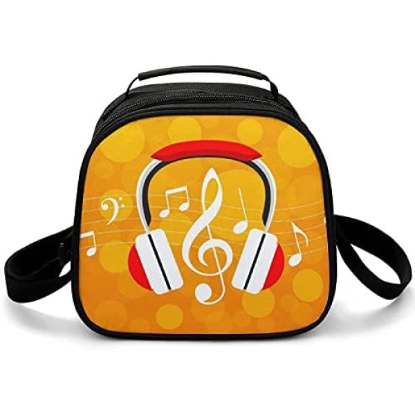 Music Headphones Waterproof Insulated Lunch Bags Meal Tote Kit