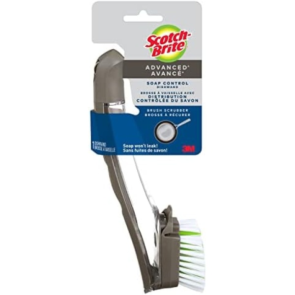 Scotch-Brite Advanced Soap Control Dishwand with Bristle Brush Scrubber Head