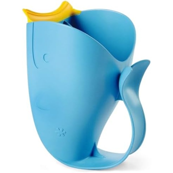 Skip Hop Baby Bath Rinse Cup, Moby Tear-free Waterfall Rinser, Blue