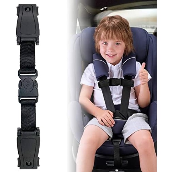 Universal Child Chest Harness Clip Anti-Slip Baby Chest Clip Guard Compatible with Seats, Strollers, High Chairs, schoolbags, max. for 1.5 inch Width Harness.