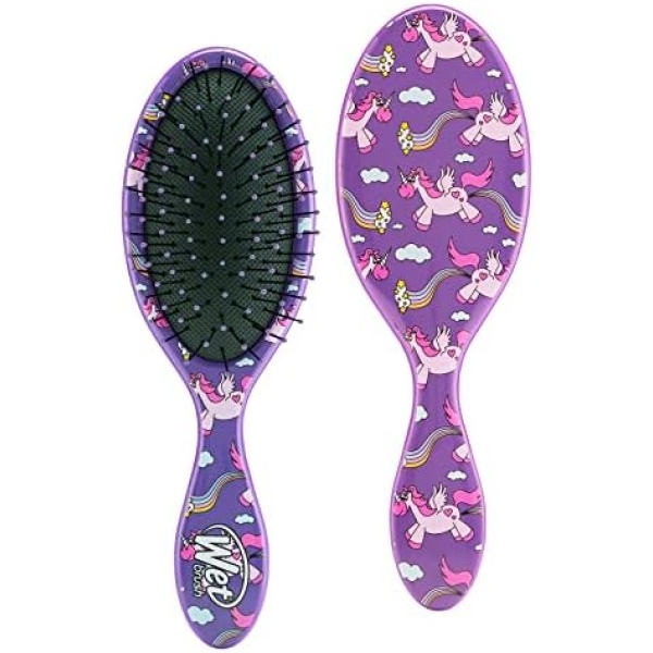 Wet Brush Kids Detangler Hair Brushes - Cotton Candy (Sweet Treats) - Midi Detangling Brush with Ultra-Soft IntelliFlex Bristles Glide Through Tangles with Ease - Pain-Free Comb for All Hair Types