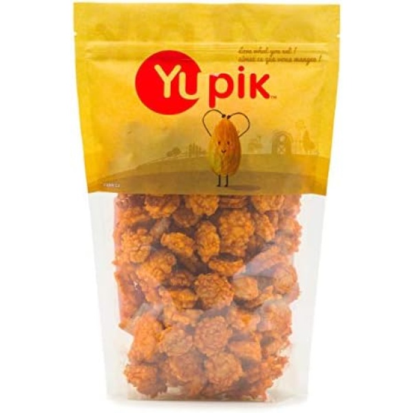 Yupik Spicy Crackers, Seasoned Rice Crackers Snack, 0.45Kg
