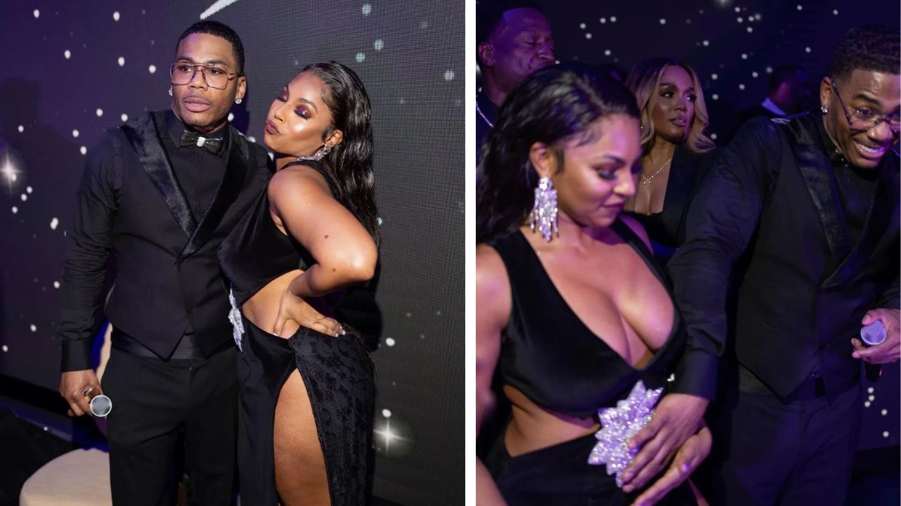 Ashanti Attended the 2023 White & Black Ball in a Kenny Kas Gown with Nelly + They’re Expecting! – Fashion Bomb Daily